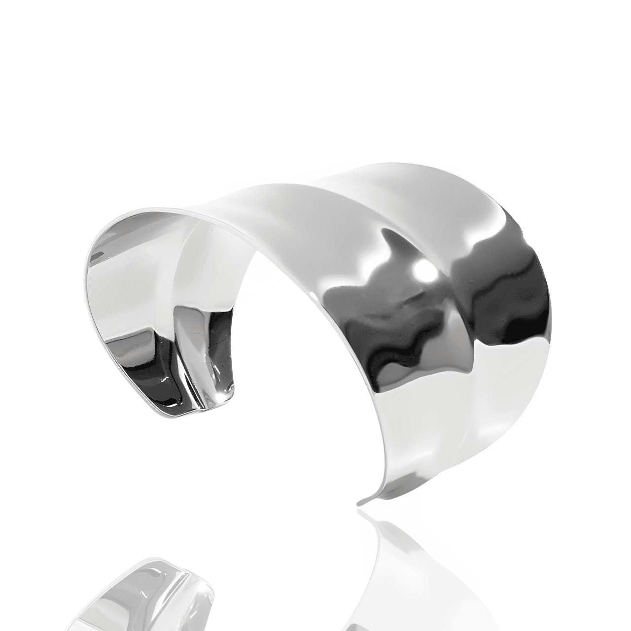 Bracelete Prata Punk Aberto em Aço Inoxidável - Ravelle Luxe