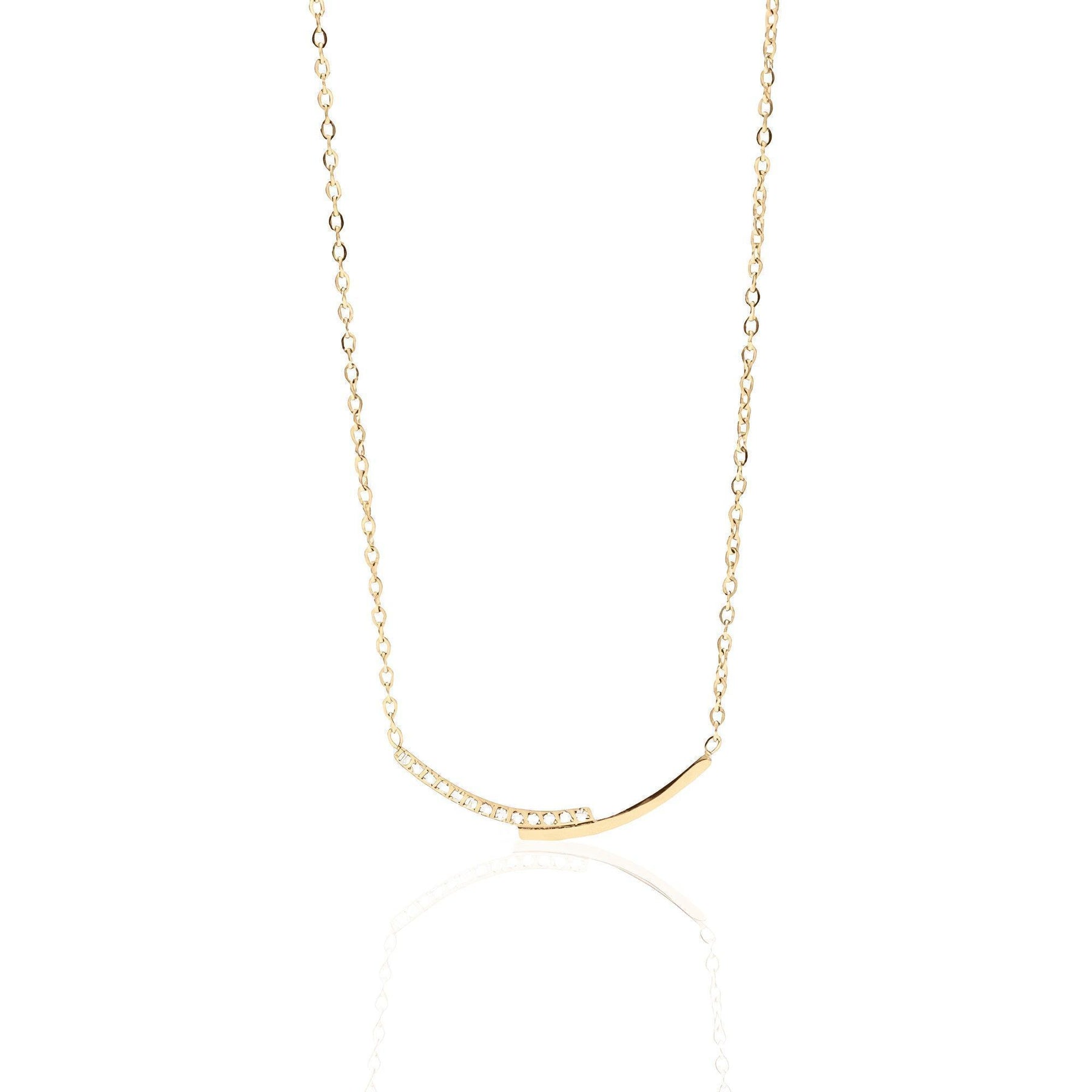 Colar Dourado Elegante Smile Clavicular em Aço Inoxidável - Ravelle Luxe