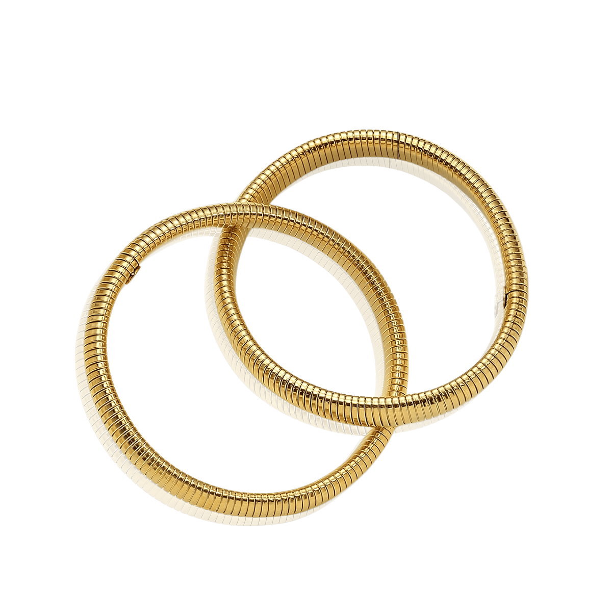 Pulseira Dourada Chunky Pele de Cobra Banhado em Ouro 18k - Ravelle Luxe