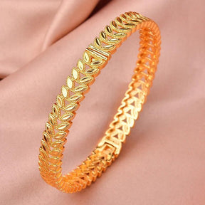 Bracelete Dourado  Louros da Vitória Banhado em Ouro - Ravelle Luxe