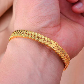 Bracelete Dourado  Louros da Vitória Banhado em Ouro - Ravelle Luxe