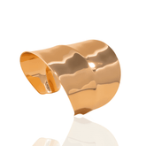 Bracelete Dourado Punk Aberto em Aço Inoxidável - Ravelle Luxe