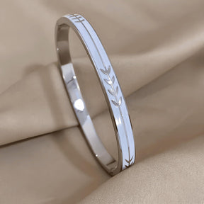 Bracelete Folhas e Trigo Banhado em Prata - Ravelle Luxe