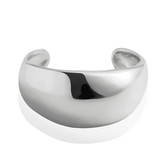 Bracelete Prata Geométrica Aberto em aço inoxidável - Ravelle Luxe