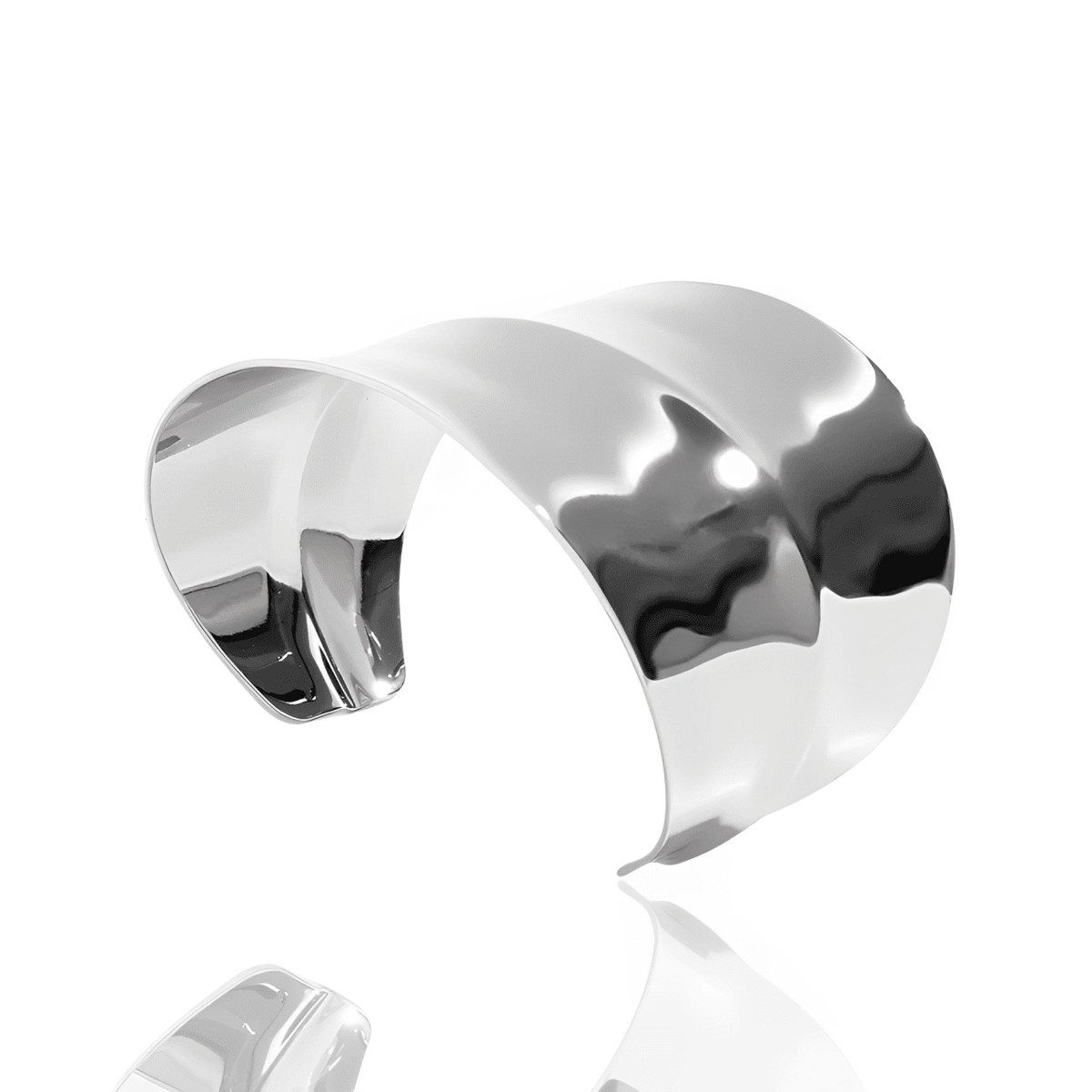 Bracelete Prata Punk Aberto em Aço Inoxidável - Ravelle Luxe