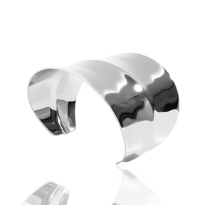 Bracelete Prata Punk Aberto em Aço Inoxidável - Ravelle Luxe