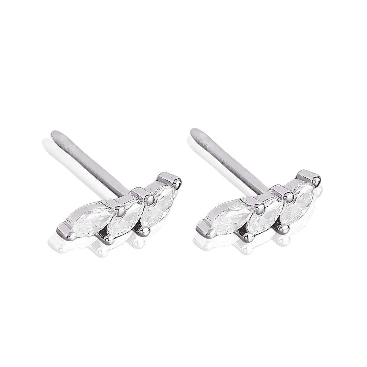 Brinco Pave zircônia Cristal em Prata Esterlina 925 - Ravelle Luxe