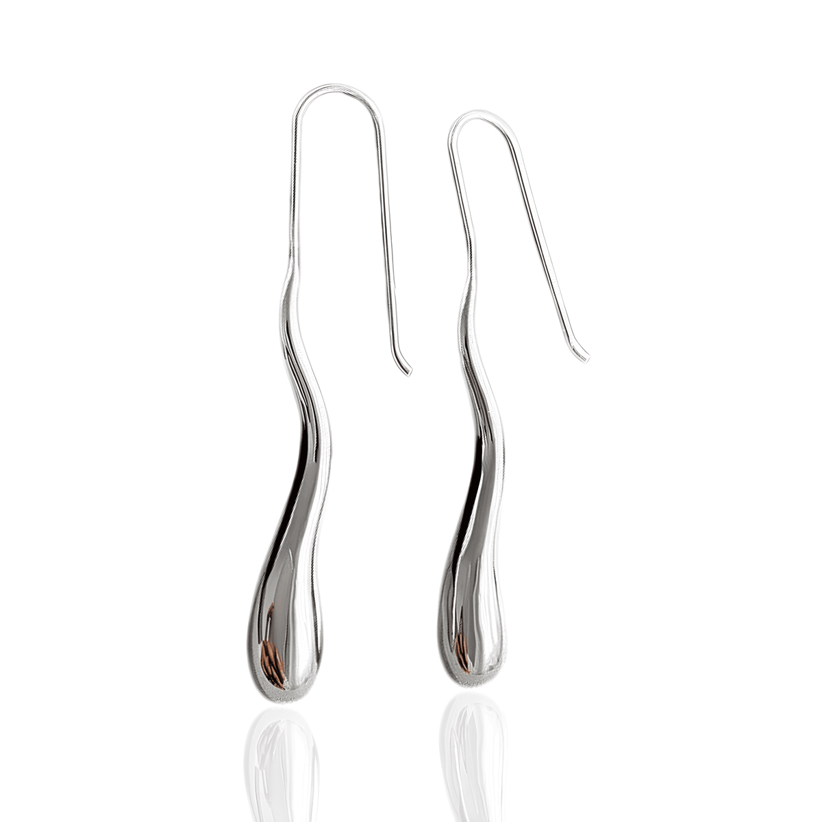 Brinco Prata Gota D'água em Pinça em Aço Inoxidável - Ravelle Luxe