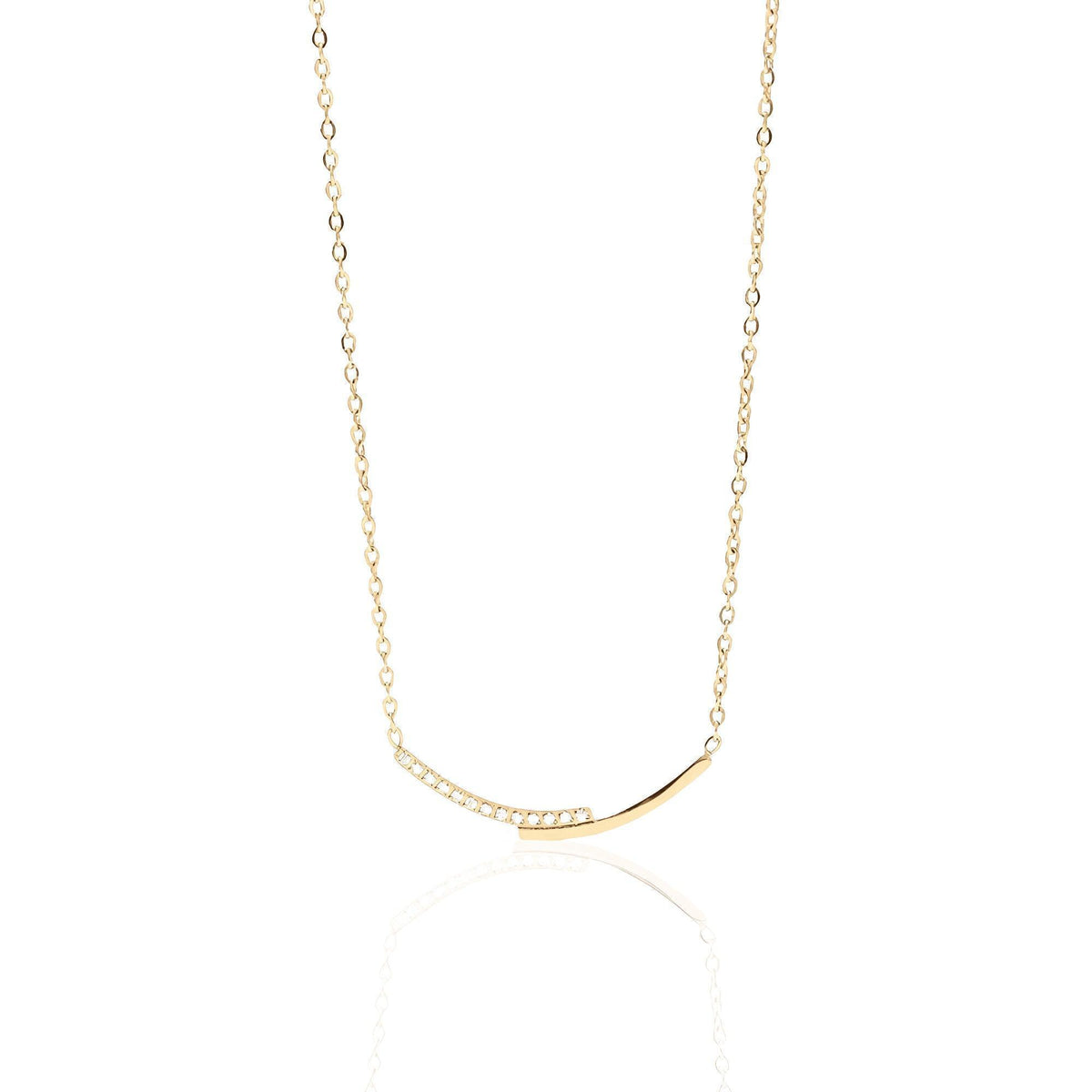 Colar Dourado Elegante Smile Clavicular em Aço Inoxidável - Ravelle Luxe