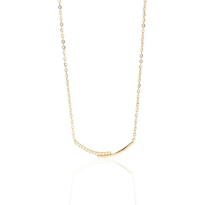 Colar Dourado Elegante Smile Clavicular em Aço Inoxidável - Ravelle Luxe
