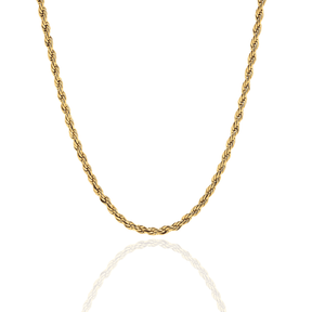 Colar Dourado de Elos Torcidos em Aço Inoxidável - Ravelle Luxe