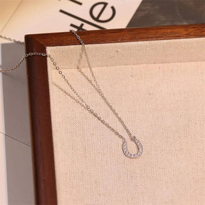 Colar Prata Ferradura em Forma de U em Aço Inoxidável - Ravelle Luxe