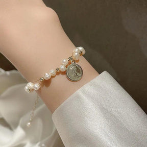 Conjunto de Colar e Pulseira com Pérolas Barrocas Naturais Banhado a Ouro 14K - Ravelle Luxe